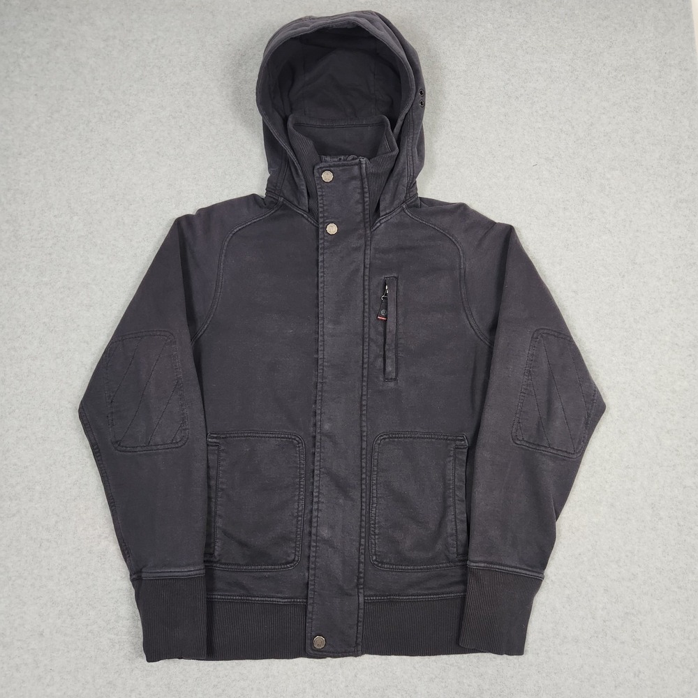 Lululemon Scuba Hoodie Mens Small Black Full Zip Sweatshirt Heavy Logo Active